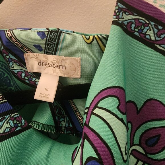 Dressbarn Sheath Dress Aqua Blue Green size 6 - Picture 2 of 5